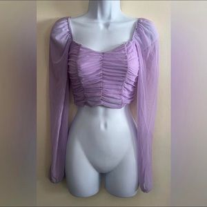 Aly Rose Sheer Boho Crop Top